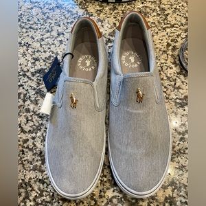 Polo Ralph Lauren Grey Men’s Slip On Tennis Shoes Size 11
